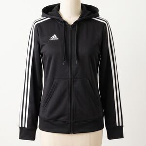 Adidas Fleece Lined 3-Stripe Zip Up Hoodie Jacket Medium